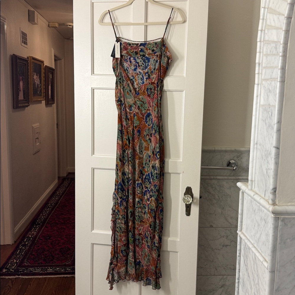 Banana Republic Georgette Cowl-Neck Maxi Dress in Pink Wildflower 852293 - Picture 9 of 13